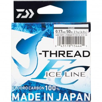 Леска DAIWA J-Thread Fluoro Carbon Ice Line 50м 0.21мм (прозрачная)