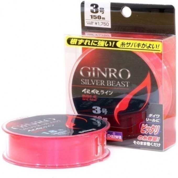 Монолеска DAIWA GINRO SILVER BEAST LINE P2.0 GOU-140 красно-розовая 0523 4960652672979