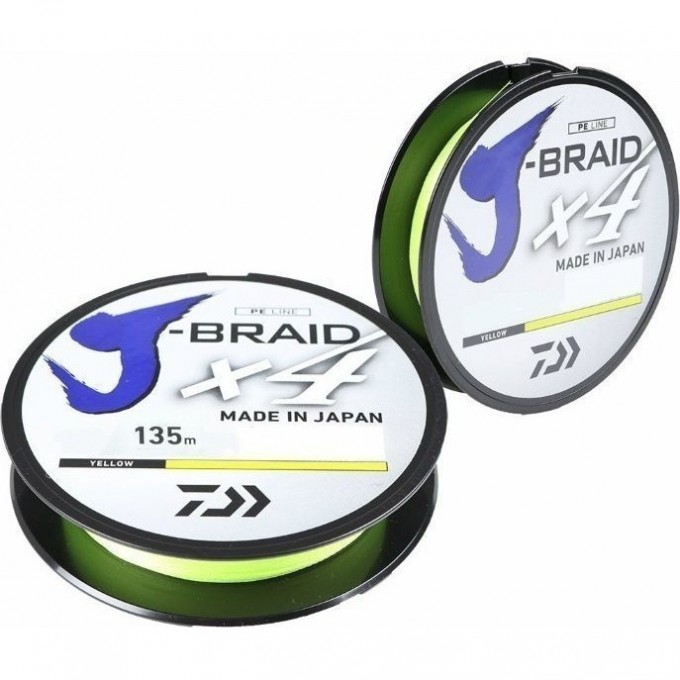 Шнур DAIWA J-Braid X4 0,07мм 135м Yellow 12740-007