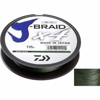 Шнур DAIWA J-Braid X4 0,10мм 135м Dark green