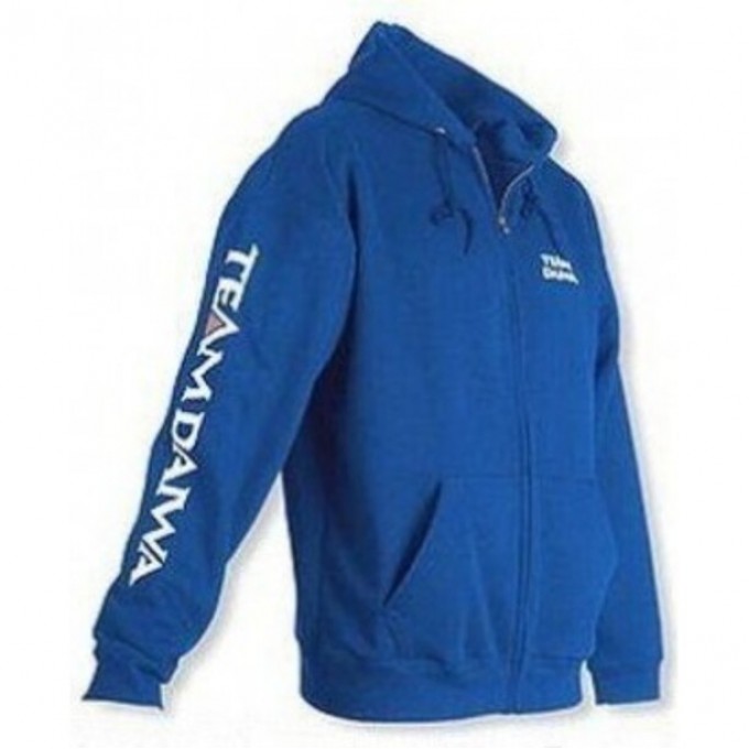 Толстовка на молнии с капюшоном синяя DAIWA Team Zipper Hooded Top Navy размер - XXL / TDZHNY-XXL 5055161864782